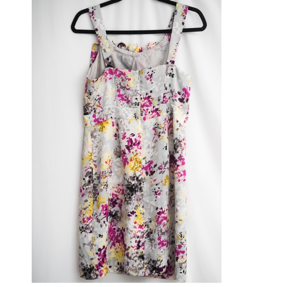 SALE New LOFT Gray Floral Sleeveless Dress Sz 8p - Picture 7 of 7